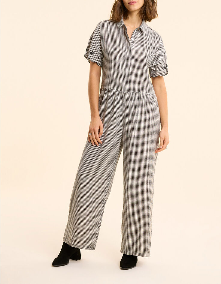 Honingraat lurex groene jumpsuit-broek I.Code-2