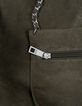 Khaki Hobo Veloursledertasche-8