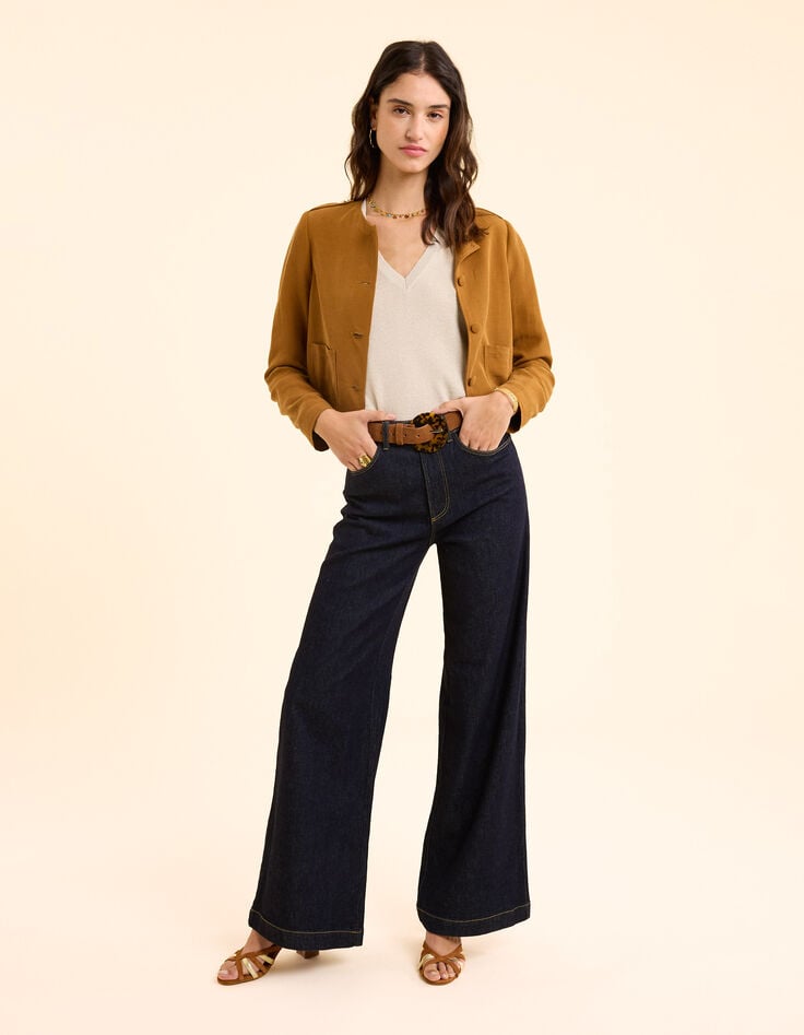 Pull doré sans manches tricot lurex I.Code-3 Pull doré sans manches tricot lurex I.Code-3