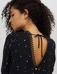 Robe noire imprimée micro-tachiste I.Code-2