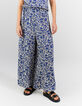 I.Code cobalt XL flower print wide-leg trousers-2
