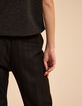 Zwarte geklede broek strepenmotief Laurence I.Code-6