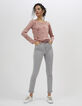 Lichtgrijze skinny jeans met stroken opzij I.Code -6