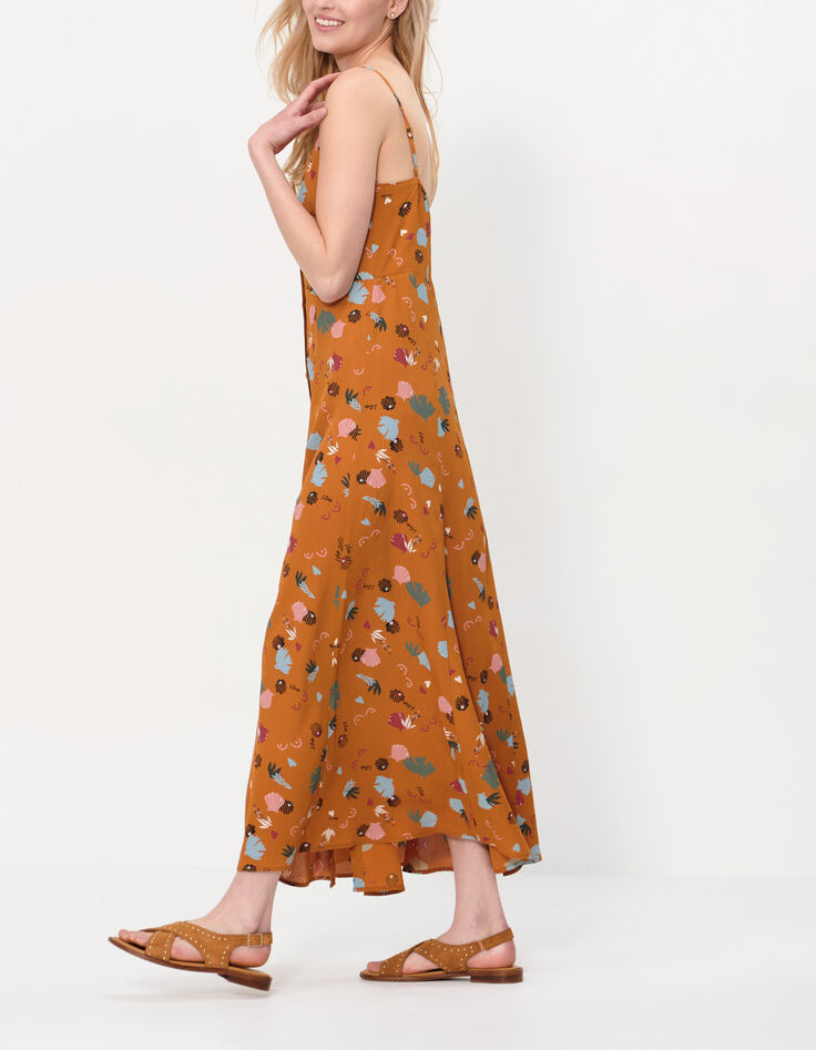 Robe longue mélèze imprimé ludique I.Code -1