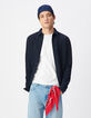 Herren slim navy seersucker DRY FAST Hemd-2