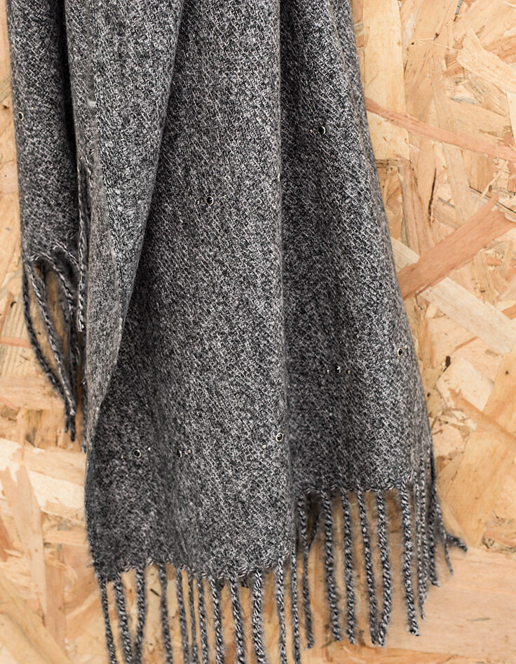 Pañuelo negro grisáceo con remaches I.Code-4 Pañuelo negro grisáceo con remaches I.Code-4