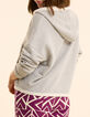 I.Code grey hoodie with wrap-around collar-3
