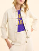 Veste en jean écru surpiqûres ocre I.Code-2