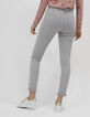 Lichtgrijze skinny jeans met stroken opzij I.Code -4
