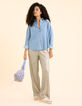 Blaues Jeanshemd doppelte Herzstickerei I.Code-3