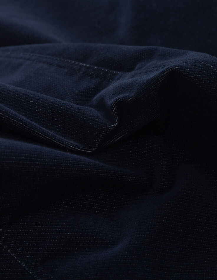 I.Code navy denim-look velvet suit jacket-9
