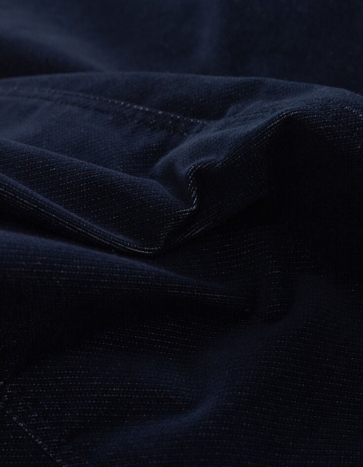 I.Code navy denim-look velvet suit jacket-9 I.Code navy denim-look velvet suit jacket-9