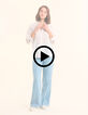 Camisa blanca con bordado de flores I.Code-2