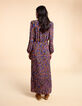 Robe longue camel imprim&eacute; cachemire multico I.Code-6