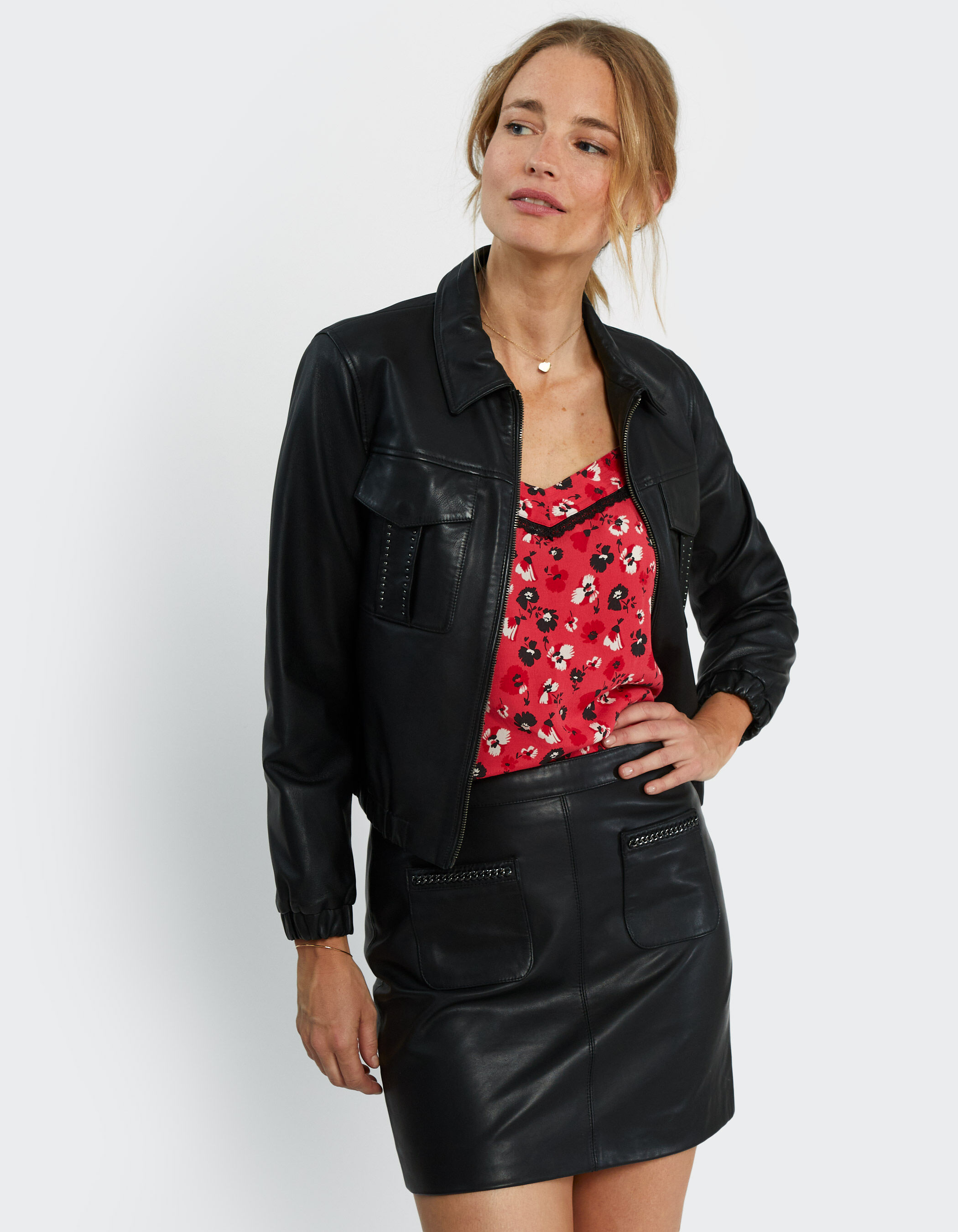 Jupe cuir ikks 2019 sales