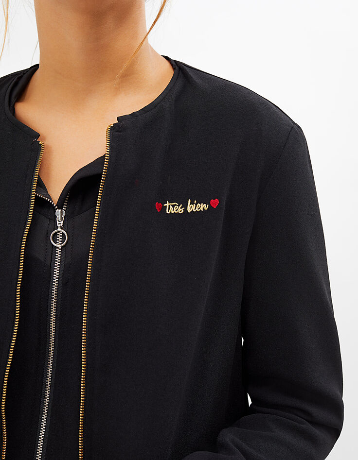 Roze en zwart geometrisch omkeerbaar baseball jack I.Code-5