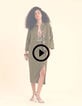 I.Code khaki flowing jacket with buttoned pockets-2