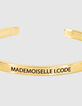 Bangle Up x I.Code engraved gold metal fine bangle-4
