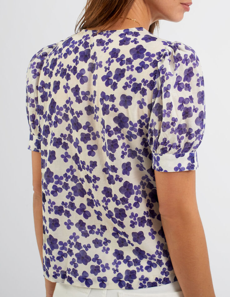 Witte top anemonenprint I.Code-2