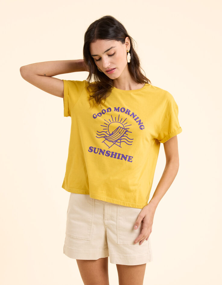 T-shirt jaune message visuel transat I.Code-3 T-shirt jaune message visuel transat I.Code-3