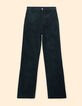 Pantalon de costume vert nuit velours c&ocirc;tel&eacute; I.Code-5