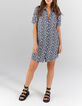 Robe chemise cobalt imprimé mini fleurs I.Code -1