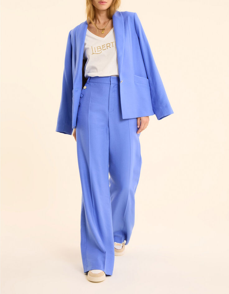 Pantalón de traje azul bolsillos abotonados I.Code-7