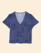 I.Code top estampado patchwork azul marino-6