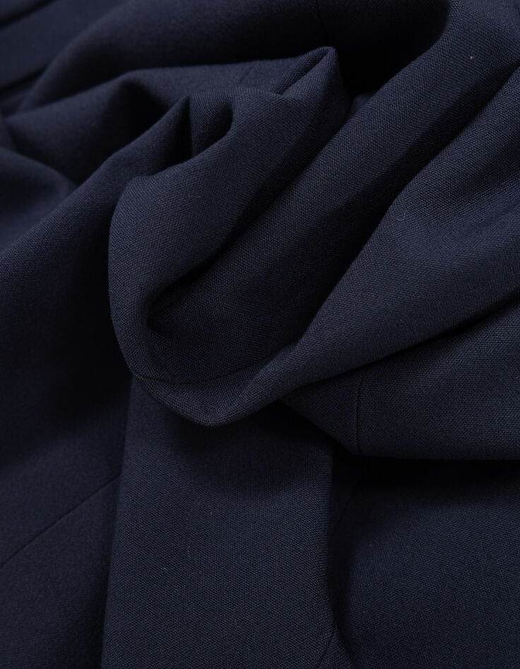 Blazer azul marino capucha felpa extraíble I.Code-8