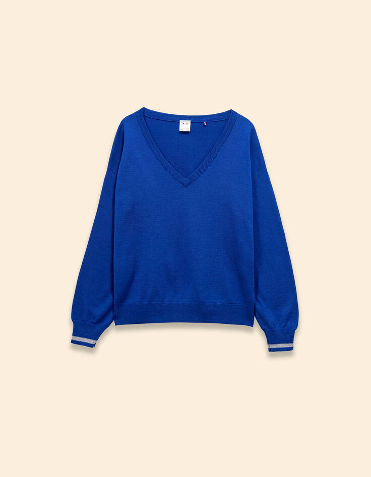 Pull bleu tricot fin I.Code-6