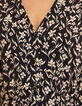 I.Code black dress with orchid print-6