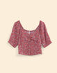 Rode top kasjmierprint I.Code-8