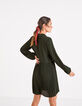 Robe chemise vert empire plissée I.Code-3
