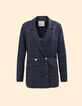 Marineblauer eleganter Blazer mit Karos I.Code-6