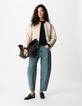 Sous-doudoune beige oversize Femme-1