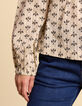 Blouse blanc cassé imprimé pétales noirs I.Code-6
