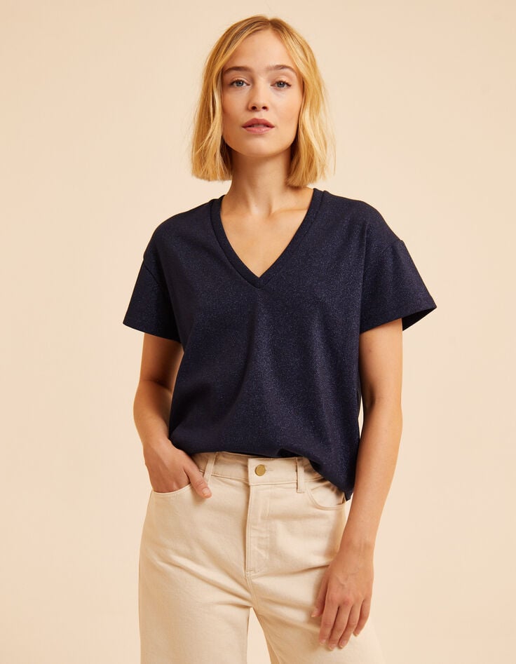 I.Code blue knit T-shirt-2 I.Code blue knit T-shirt-2