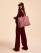I.Code burgundy striped sherpa sweatshirt-8