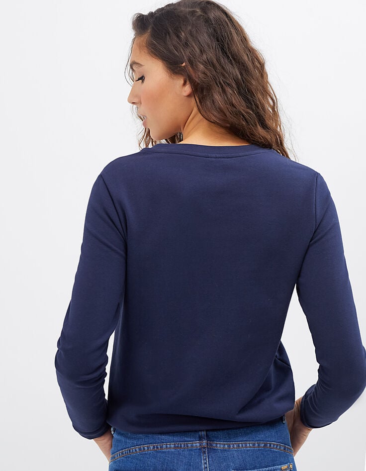Sweat marine marquage Mademoiselle I.Code-4 Sweat marine marquage Mademoiselle I.Code-4