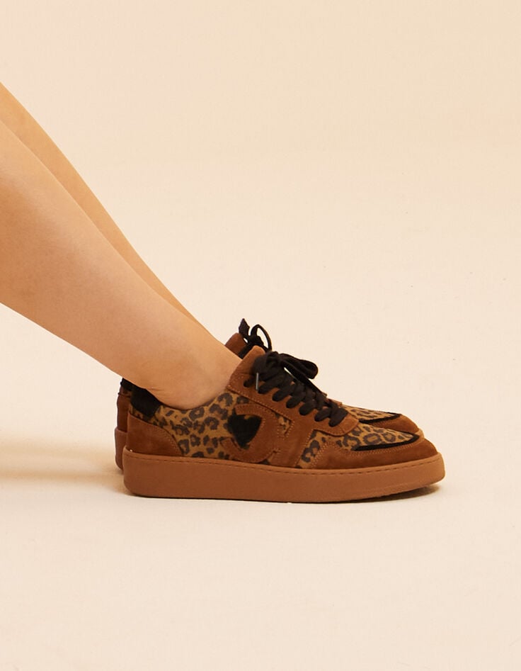 I.Code camel suede trainers with leopard motif-5 I.Code camel suede trainers with leopard motif-5