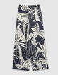 Marinefarbene Maxi-Hose mit weitem Bein f&uuml;r Damen-8