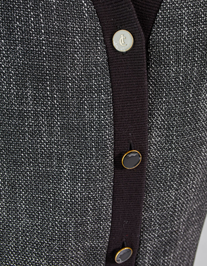 I.Code black tweed-style buttoned dress - I.CODE
