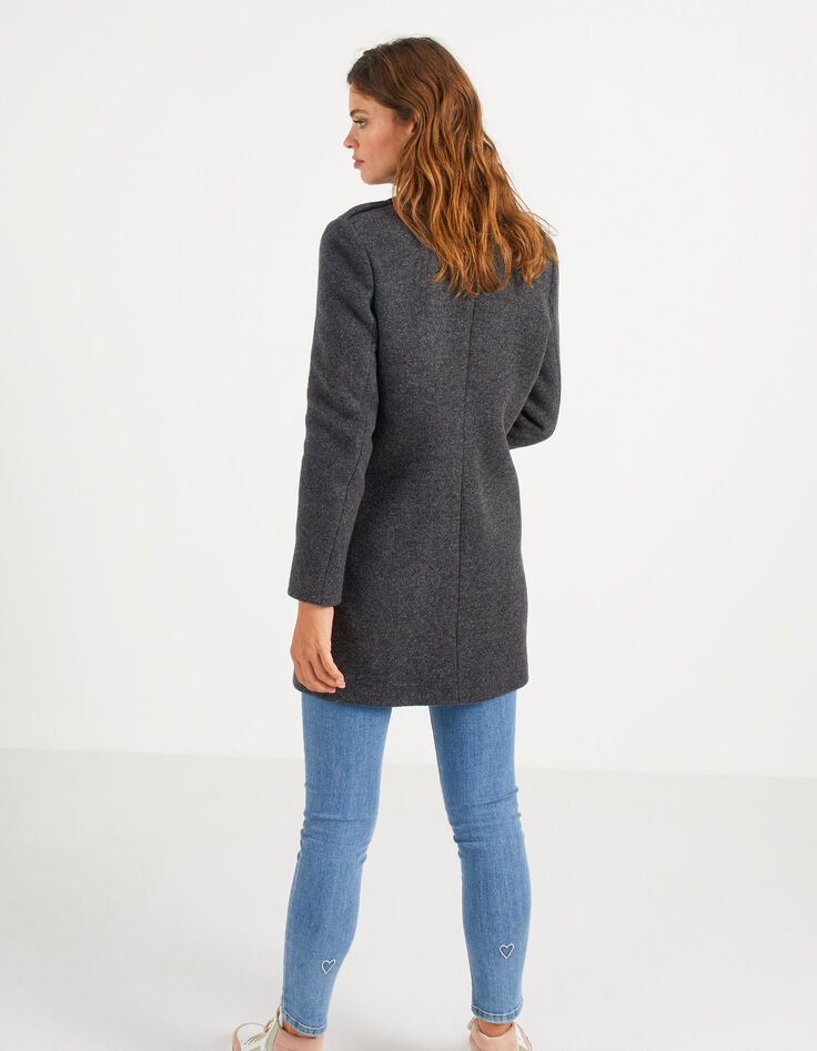 Manteau gris anthracite et noir esprit motard I.Code-3