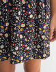 Robe noire imprimé léopard floral couleur I.Code-3