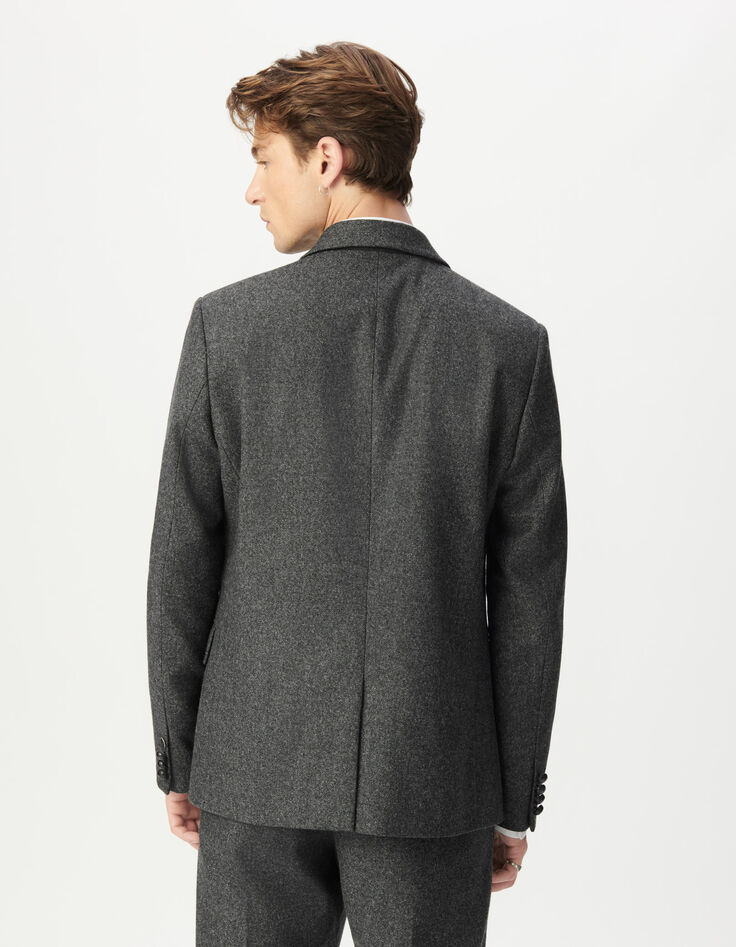 Grijze blazer tweedstijl Heren-3