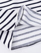 I.Code white sweatshirt, navy blue stripes, XL monogram-7