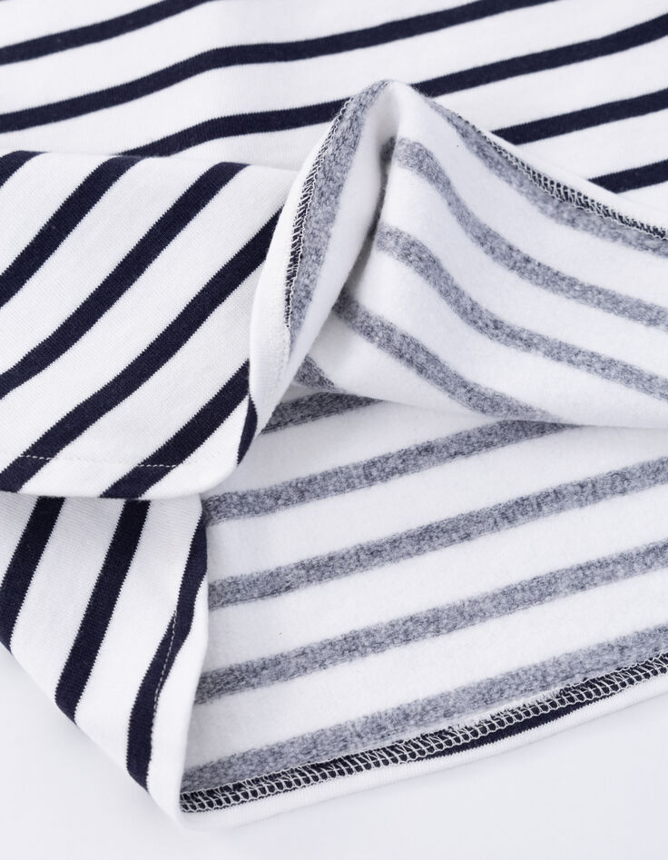 I.Code white sweatshirt, navy blue stripes, XL monogram-7 I.Code white sweatshirt, navy blue stripes, XL monogram-7