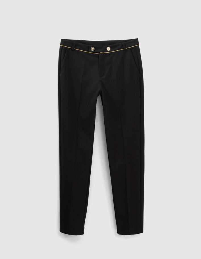 Pantalon city noir jacquard géométrique I.Code-7