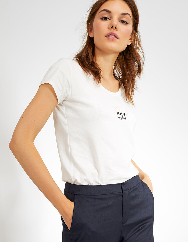 I.Code off-white Haut les filles T-shirt-4