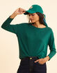 T-shirt vert lurex maille nid d'abeille I.Code-1